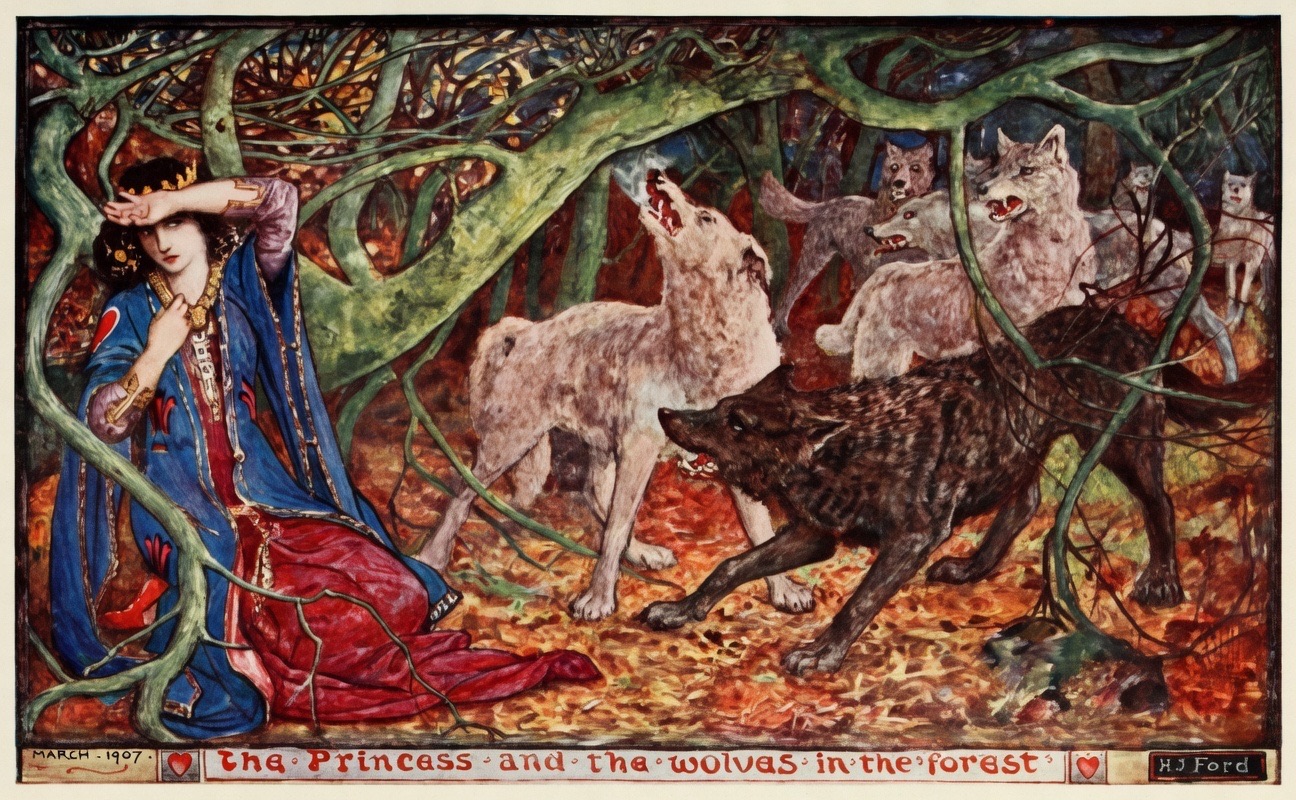 H.J. Ford's The Princess and the Wolves in the Forest