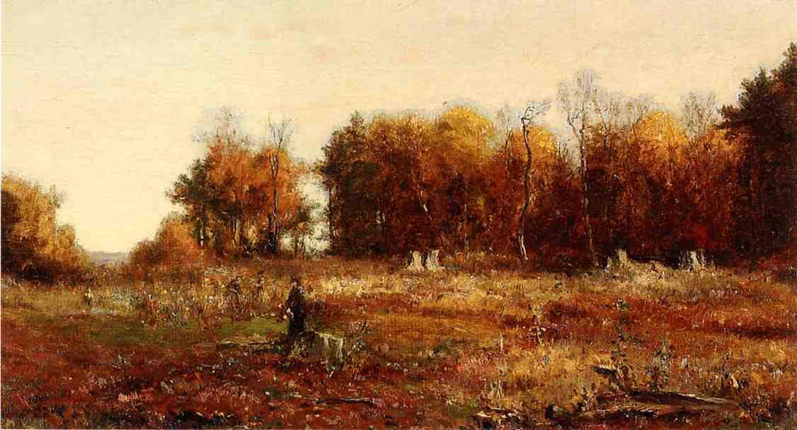 Jervis McEntee's Gathering Autumn Leaves